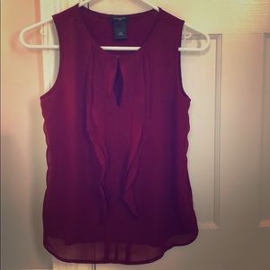 Ann Taylor red dressy blouse tank - XSP